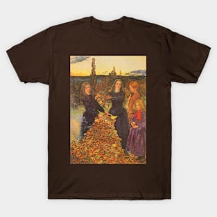 Autumn Leaves by Sir John Everett Millais T-Shirt